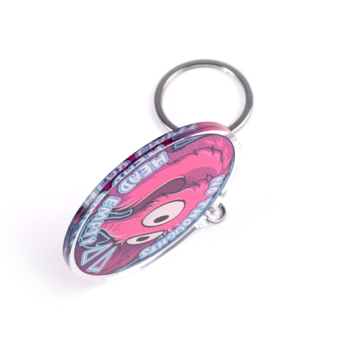 Head Empty Worm on a String Keychain