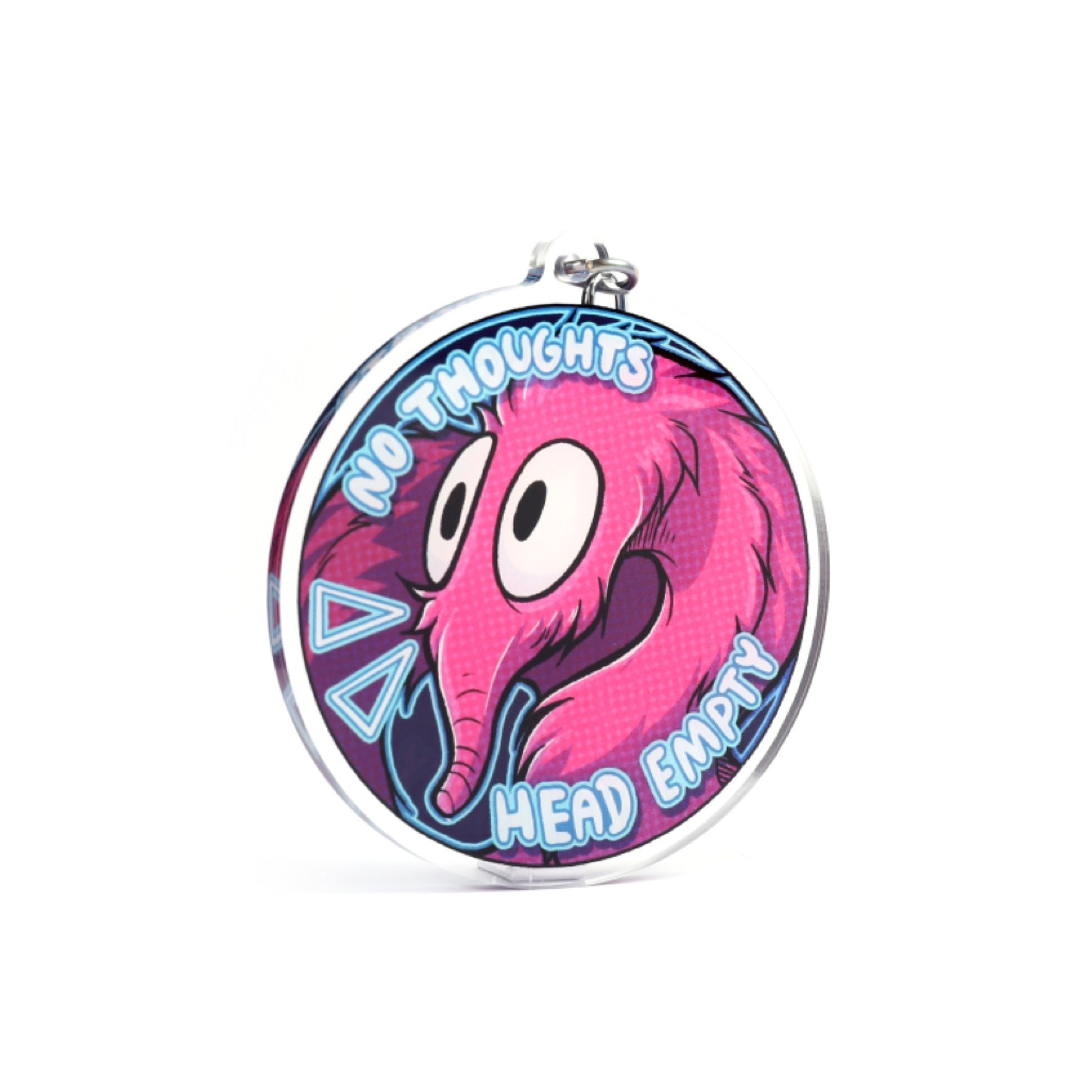 Head Empty Worm on a String Keychain