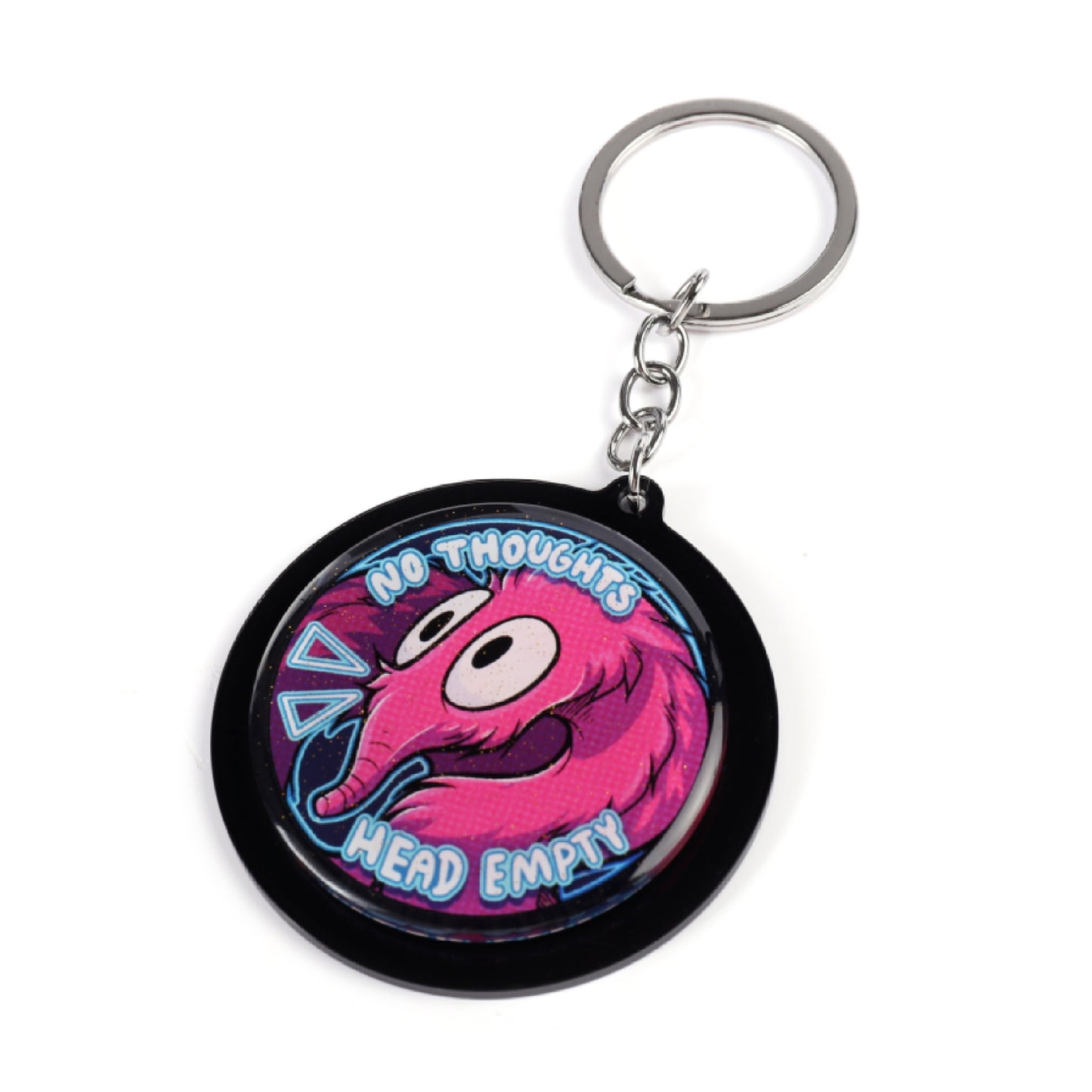 Head Empty Worm on a String Spinning Acrylic Keychain