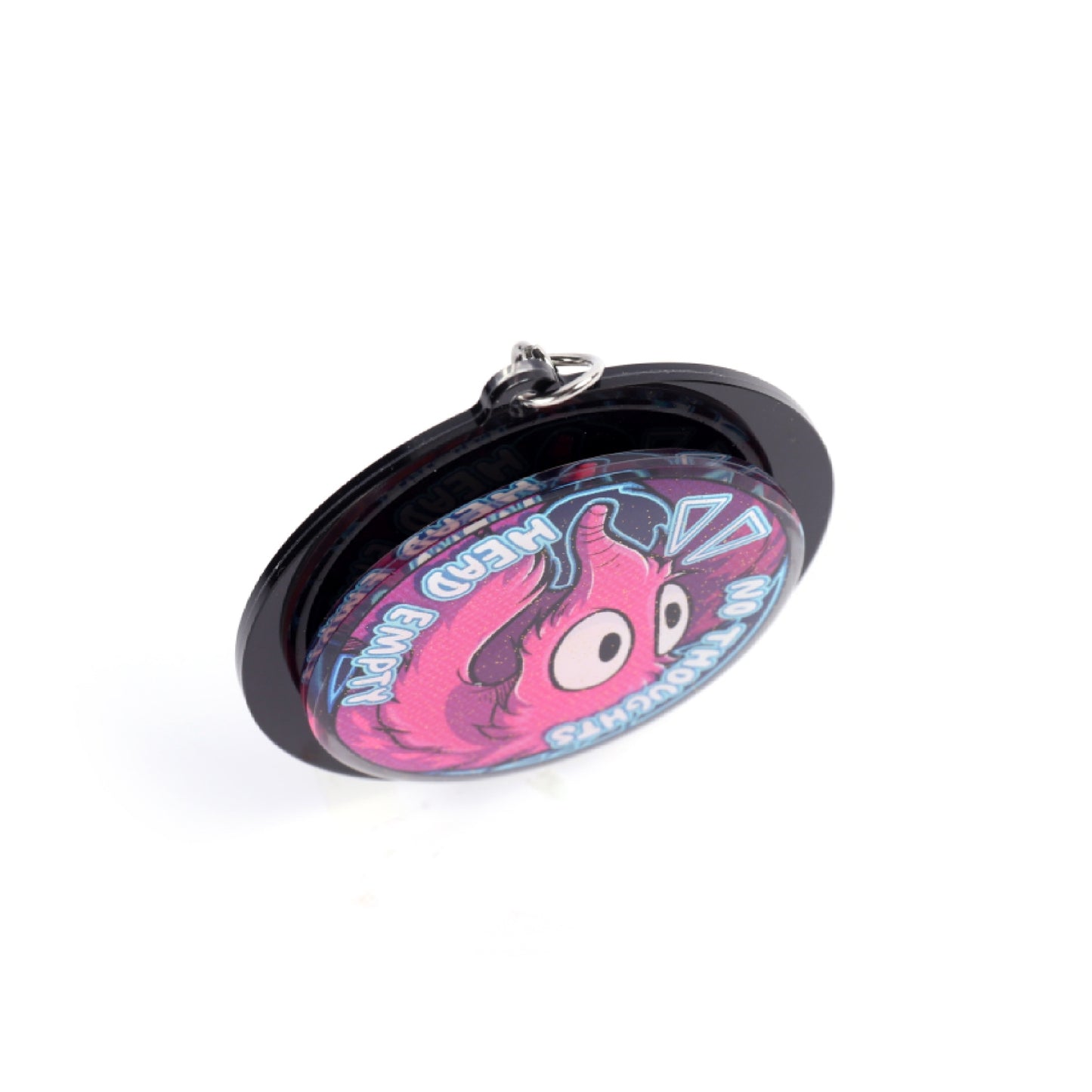 Head Empty Worm on a String Spinning Acrylic Keychain