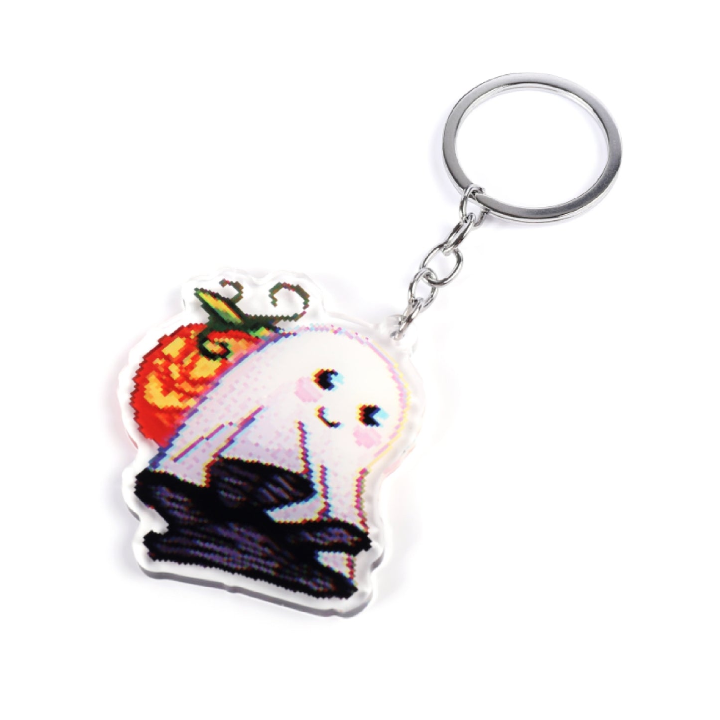 Pixel Ghost Acrylic Keychain