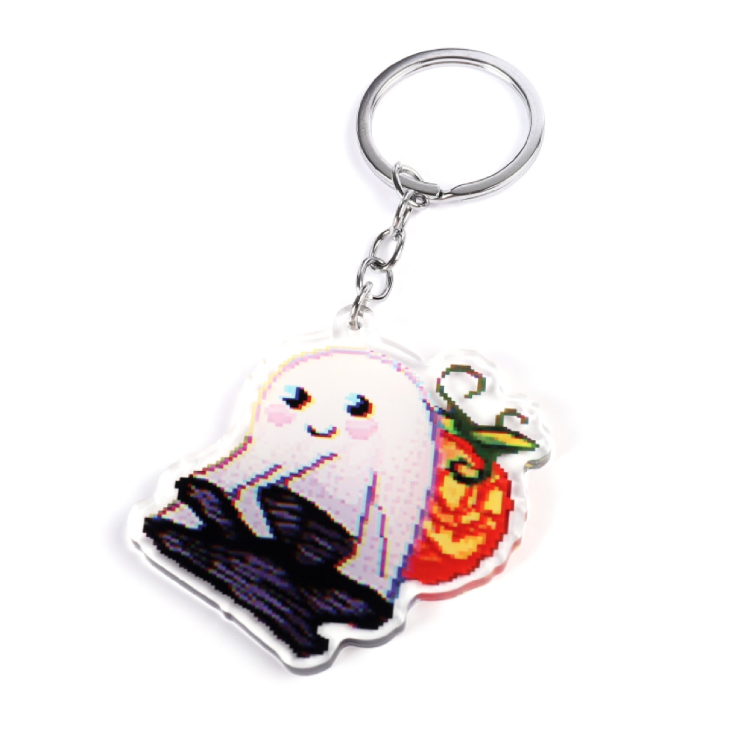 Pixel Ghost Acrylic Keychain