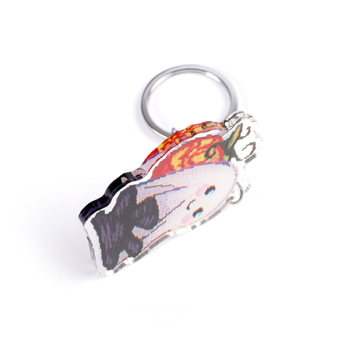 Pixel Ghost Acrylic Keychain