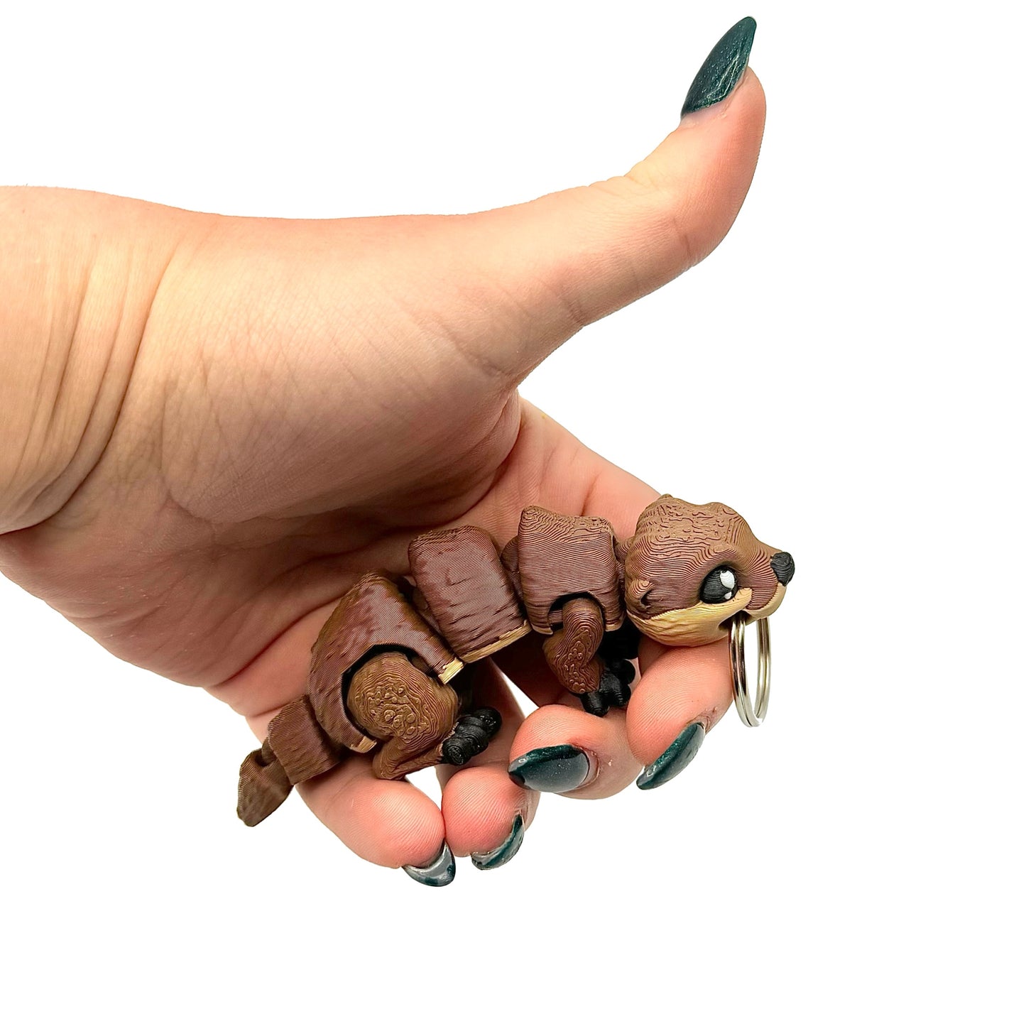 3D Printed Fidget Otter Keychain