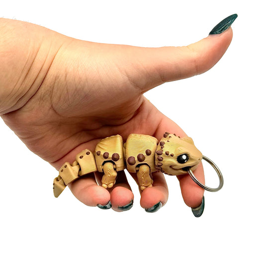 3D Printed Fidget Bearded Dragon Keychain