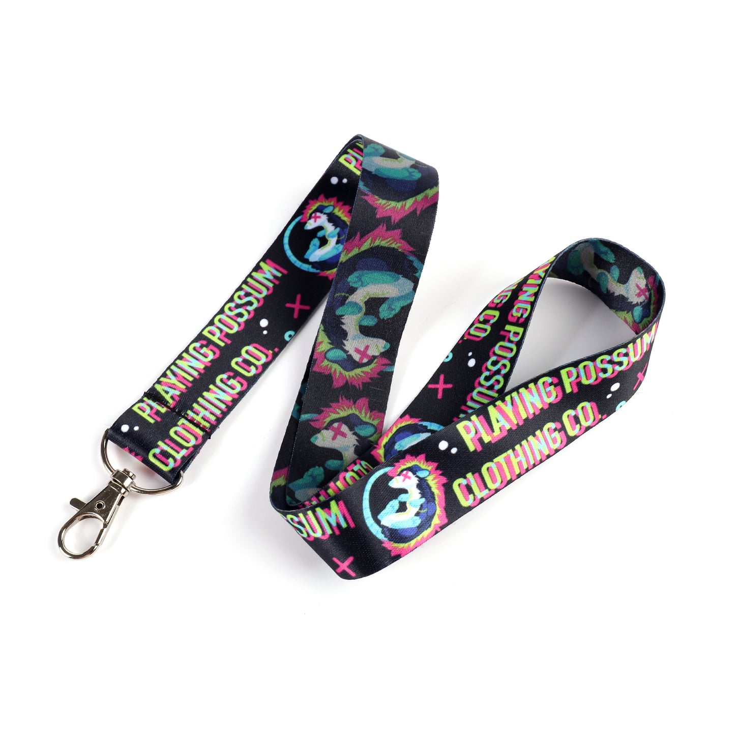 Playing Possum Logo Lanyard