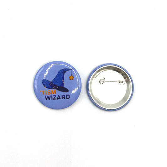 'Tism Wizard Button Pin