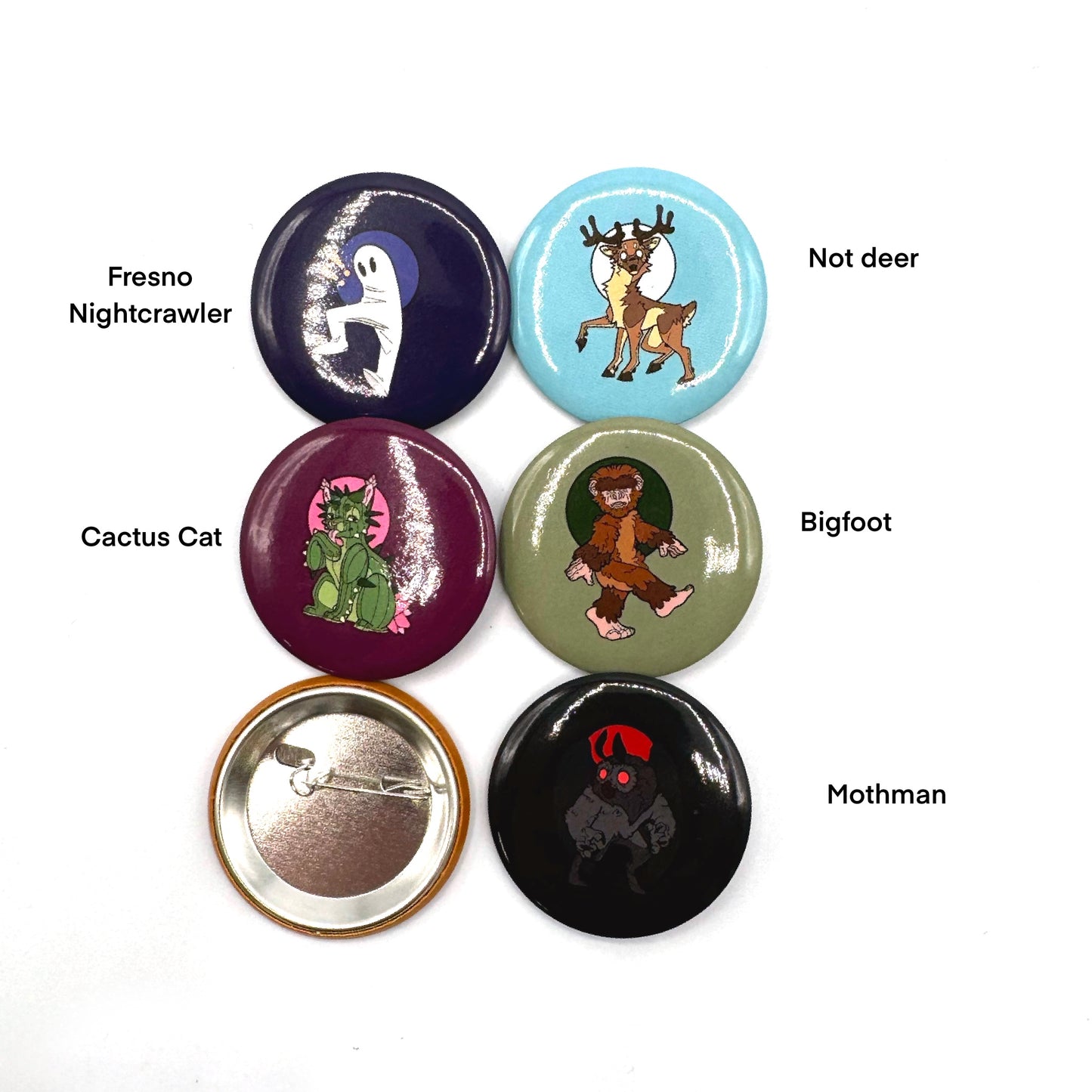 Cryptids Button Pin Set (Series One)