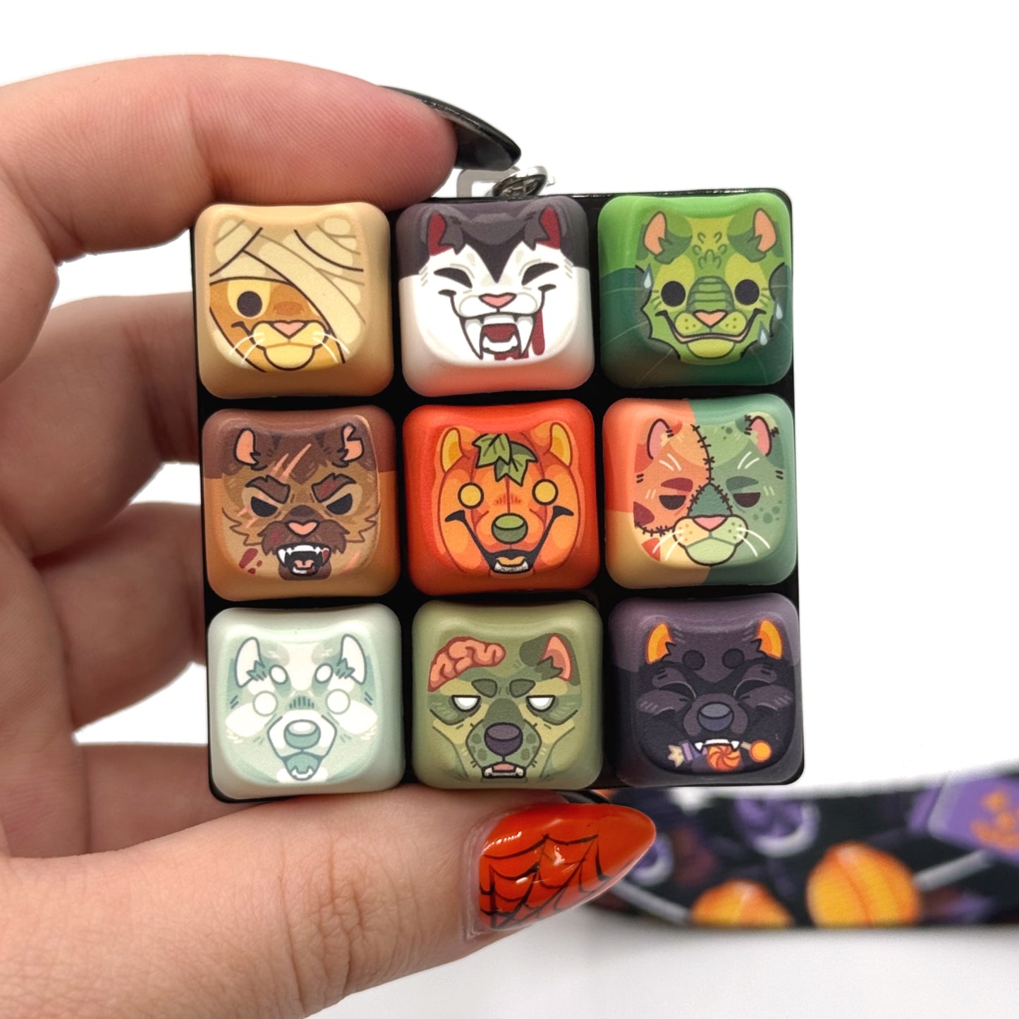 [Limited Edition] Monster Cats and Dogs Halloween Clicky Keyboard Keychain