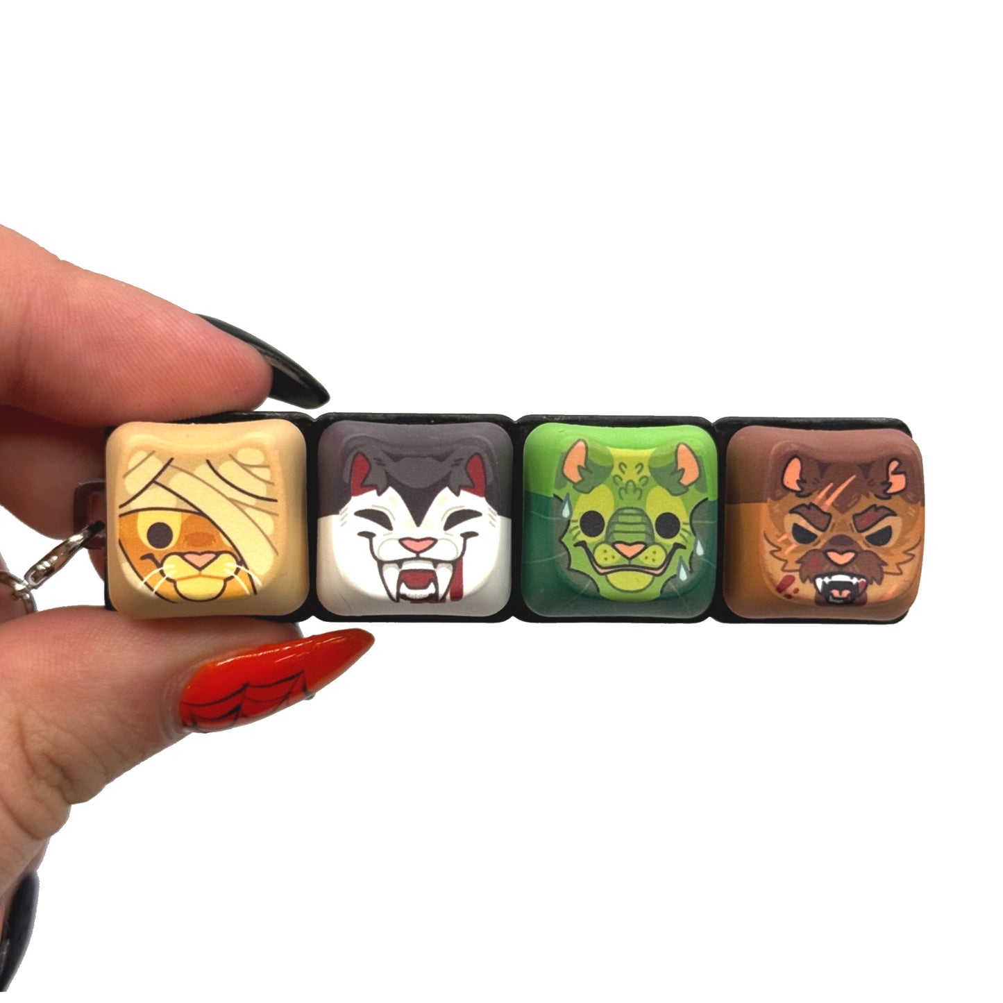[Limited Edition] Monster Cats Halloween Clicky Keyboard Keychain