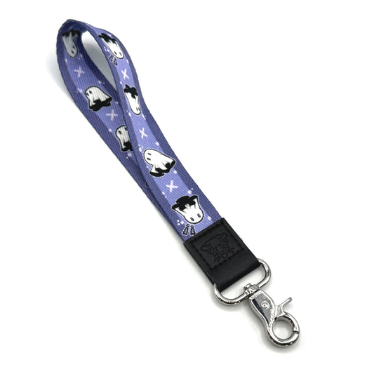 Lilac Ghosts Wristlet Lanyard