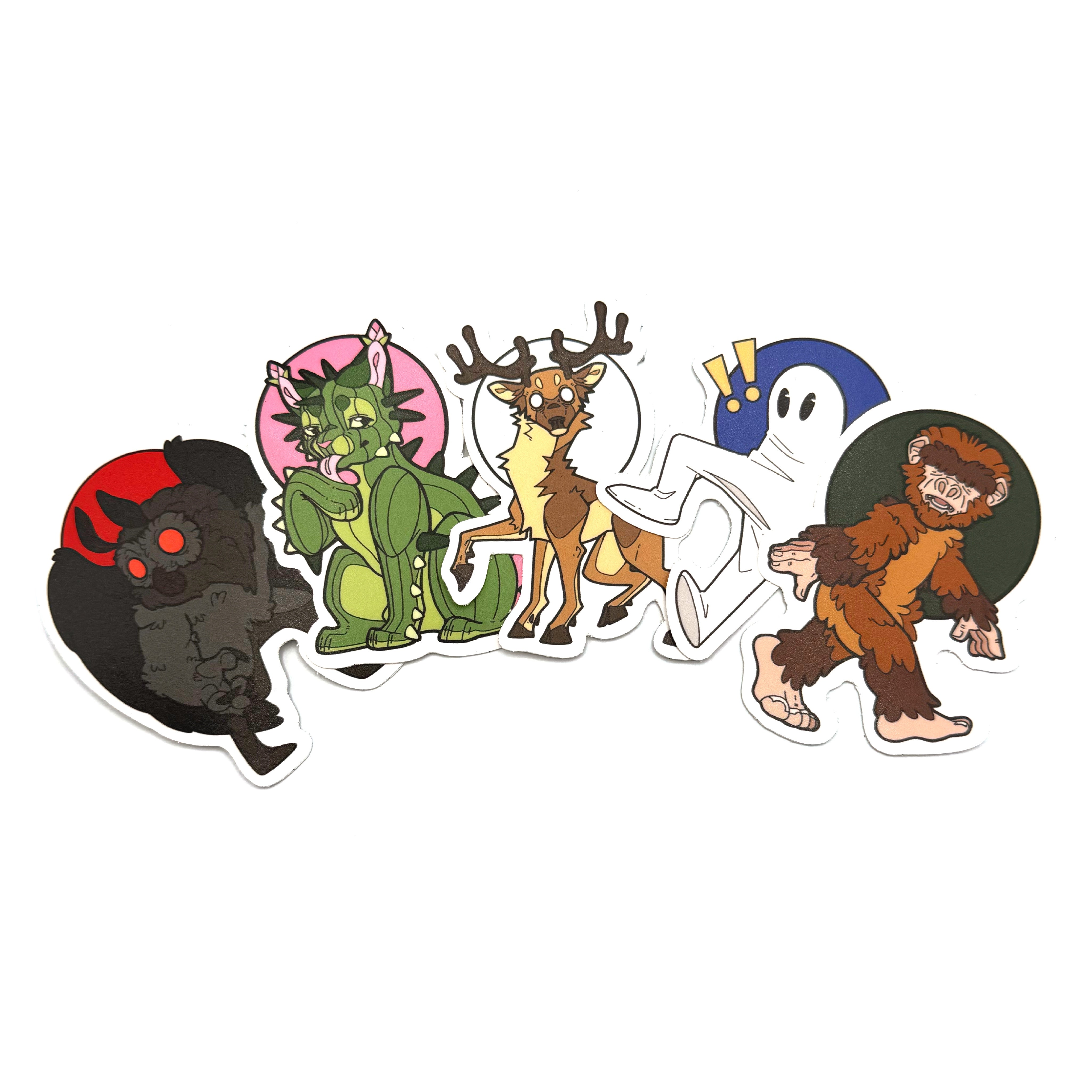 Cryptids Series 1 Sticker Set – Playing Possum Clothing Co.