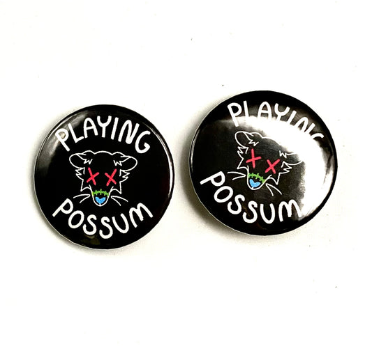 Playing Possum Alt. Logo Button Pin