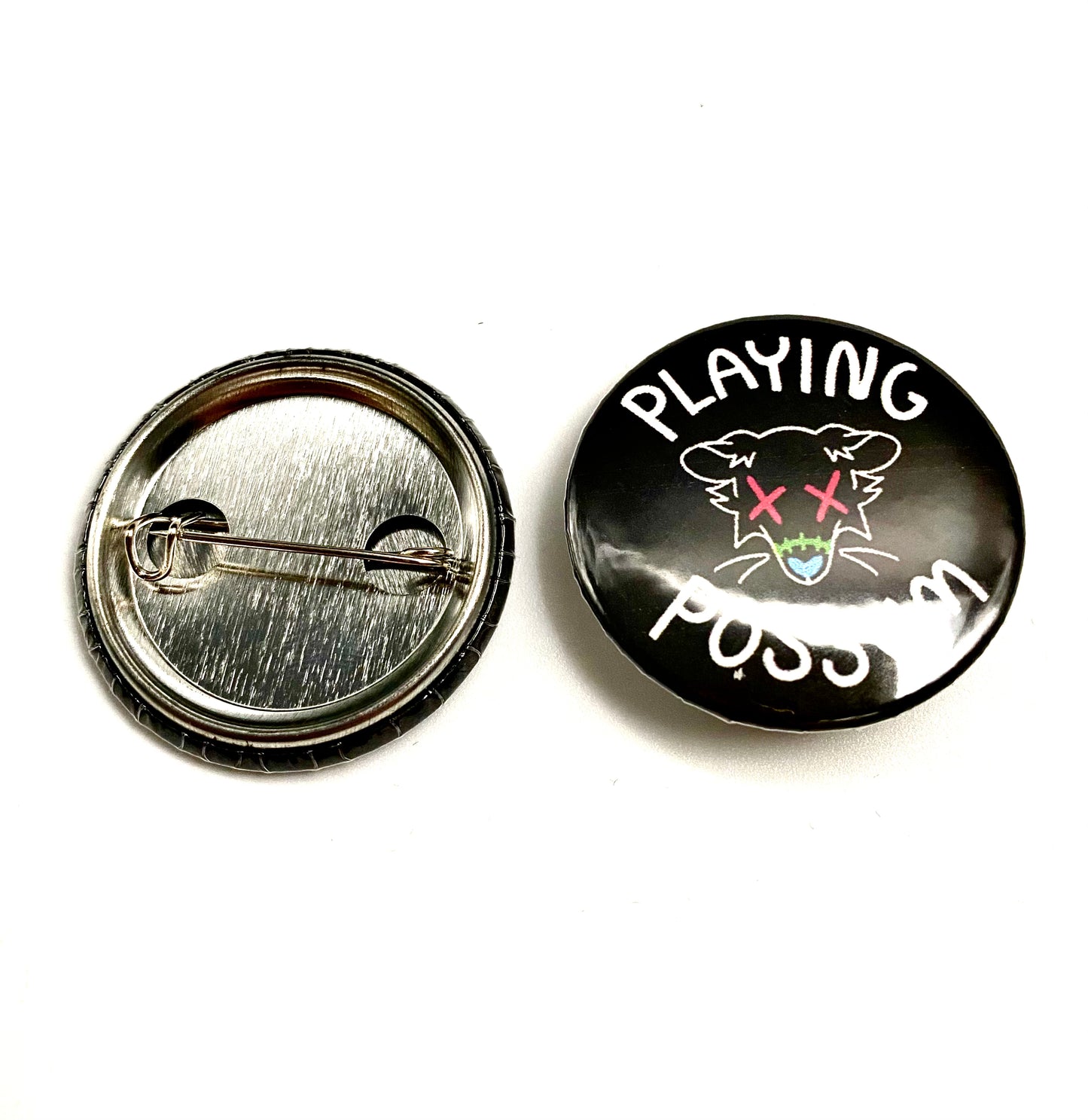 Playing Possum Alt. Logo Button Pin