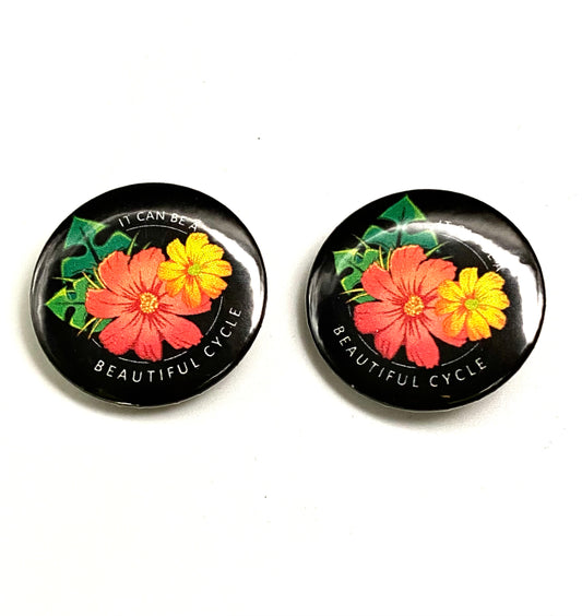 Beautiful Cycle (Front) Button Pin