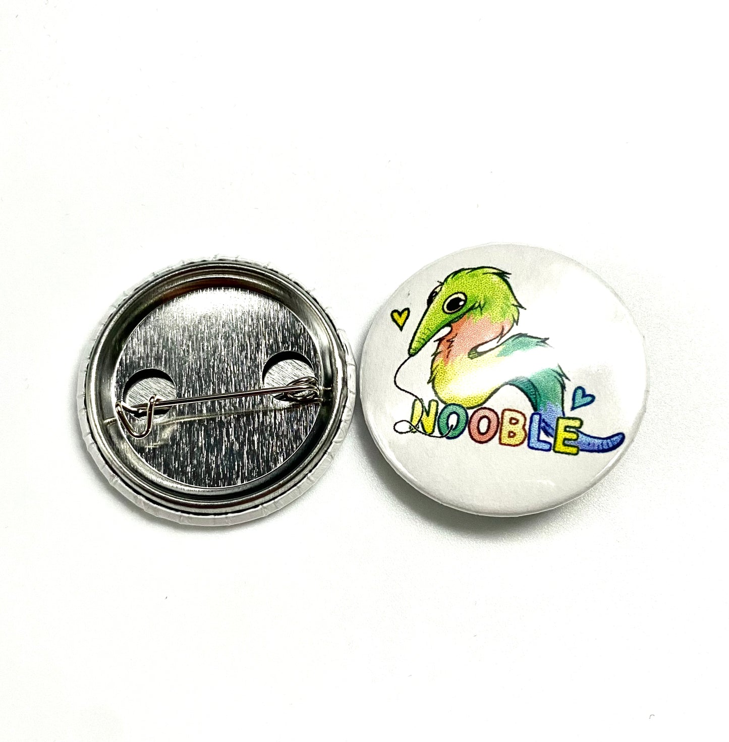 Nooble Worm on a String Button Pin