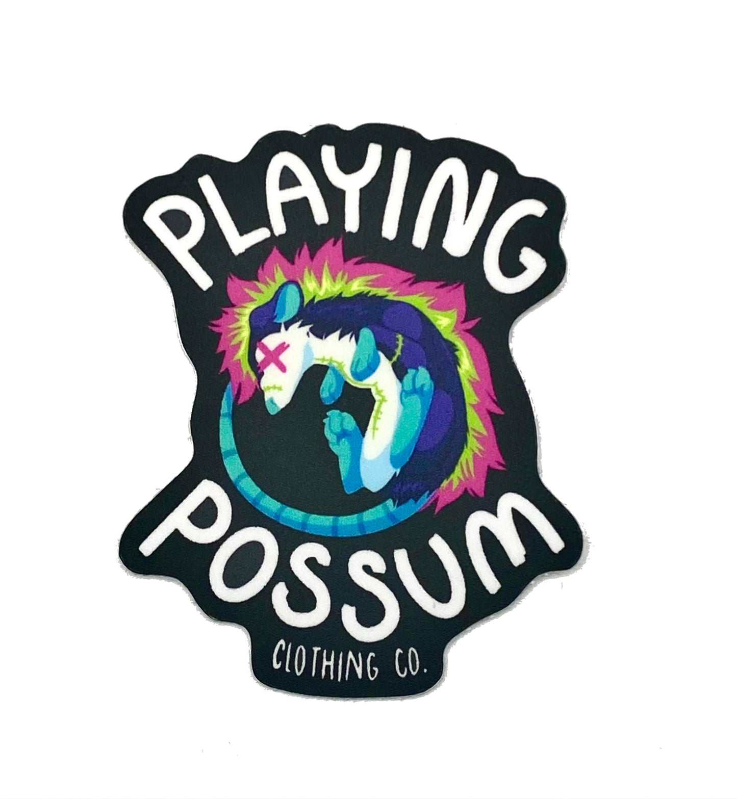 Playing Possum Logo Sticker