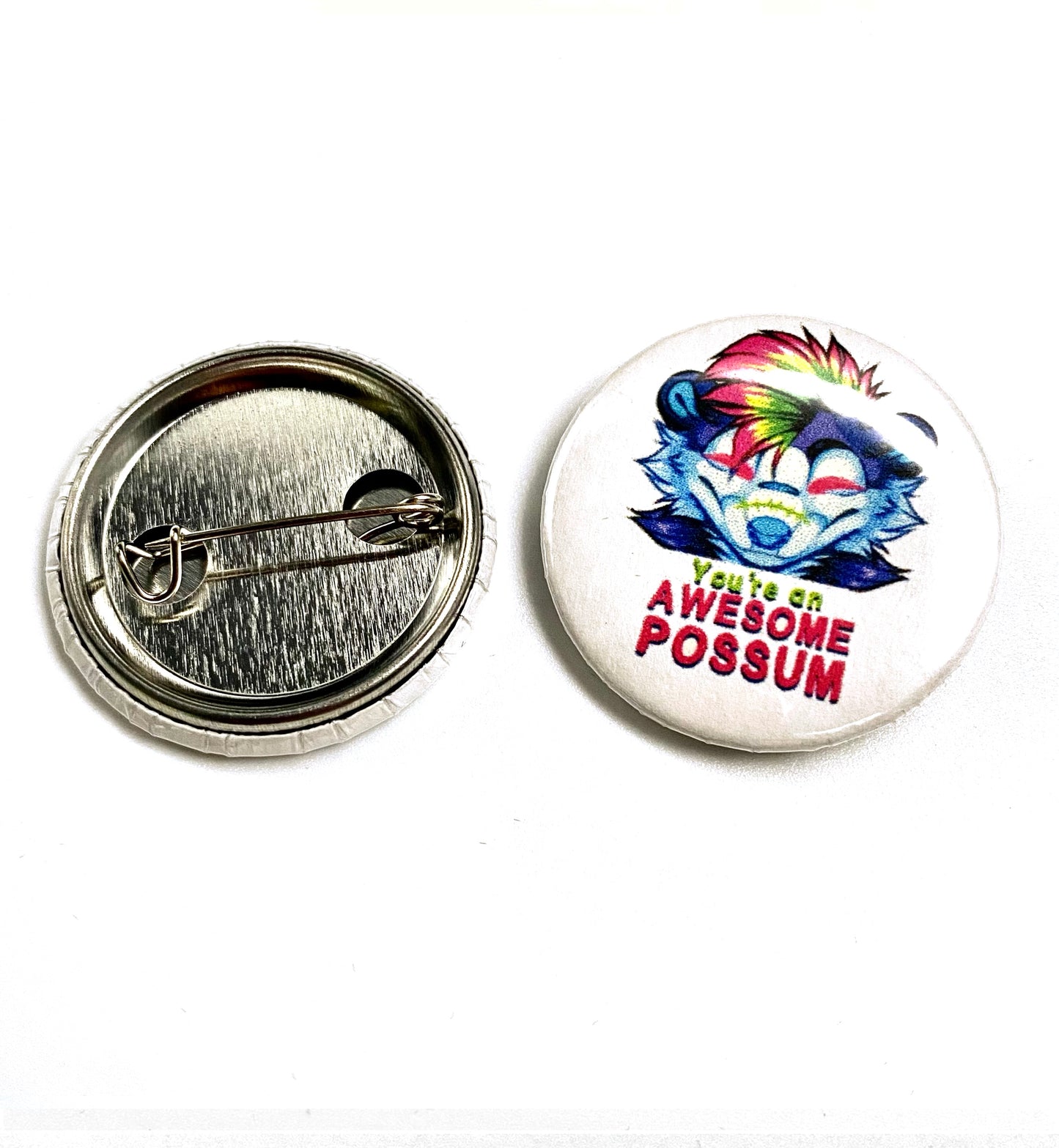Awesome Possum Button Pin