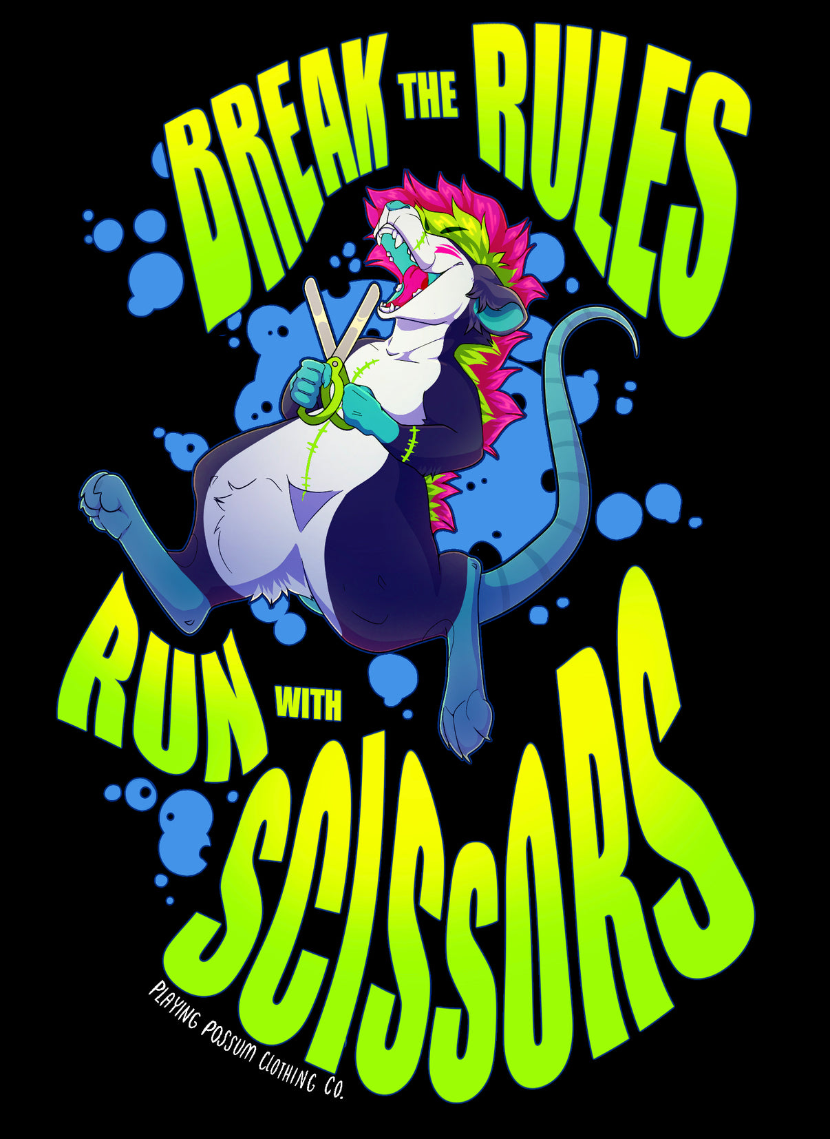 Run With Scissors Hoodie Playing Possum Clothing Co.