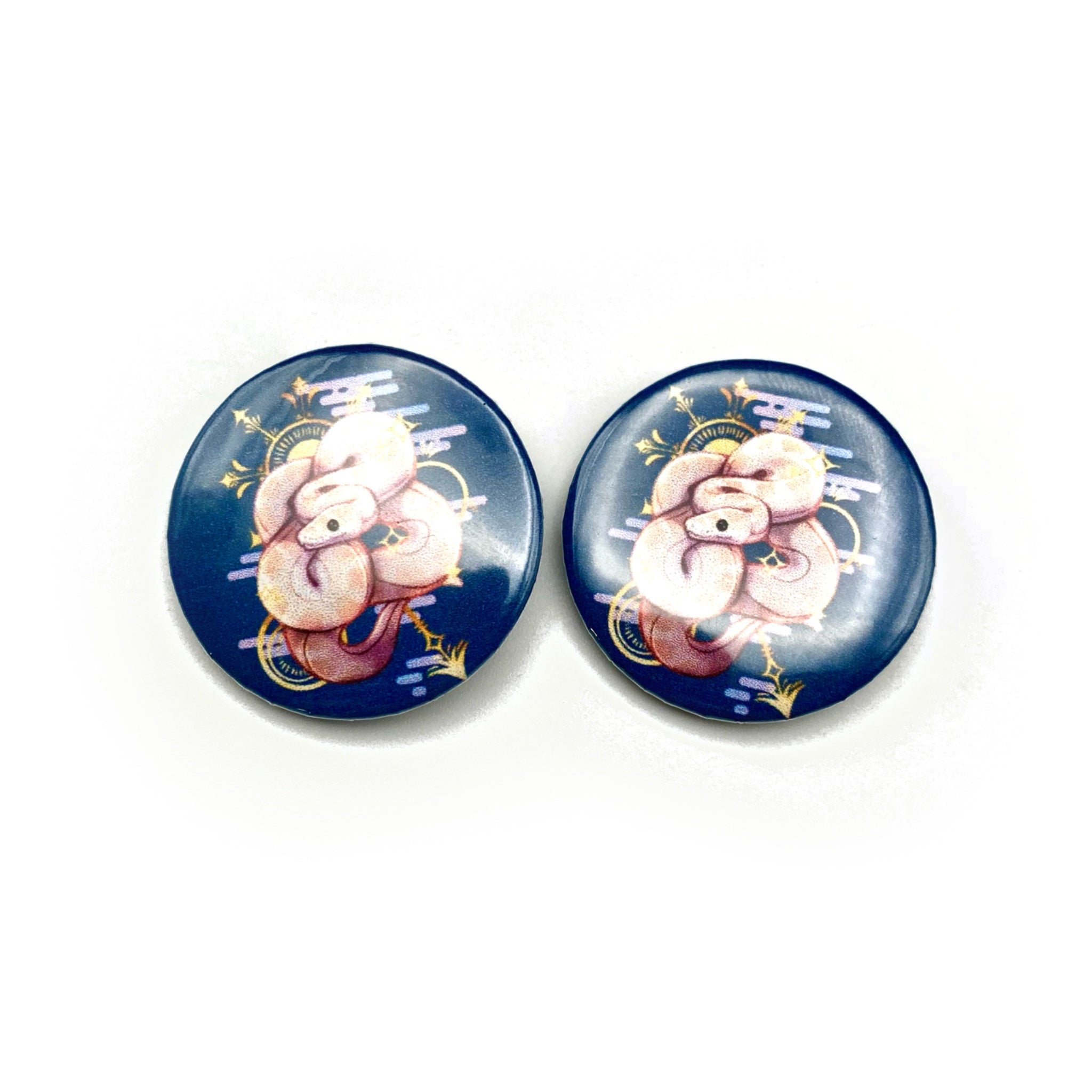 Clockwork Python Button Pin – Playing Possum Clothing Co.