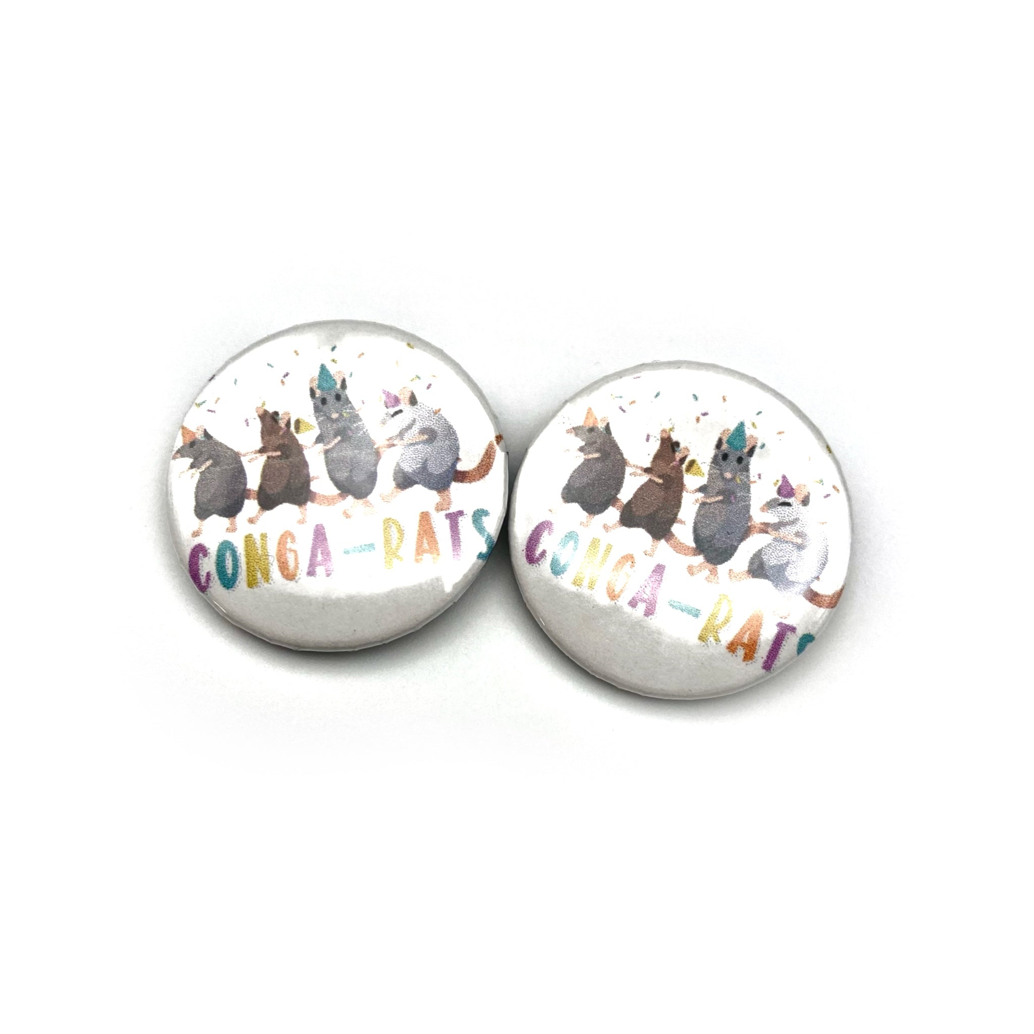 Conga-rats Button Pin – Playing Possum Clothing Co.