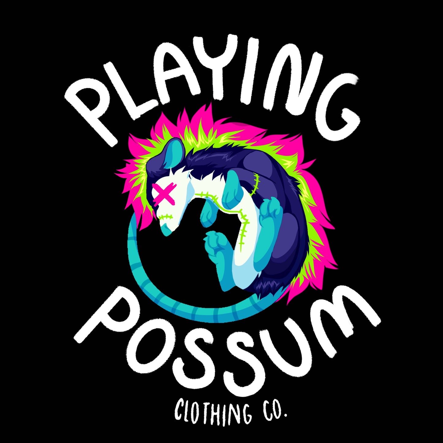 Playing Possum Logo Hoodie